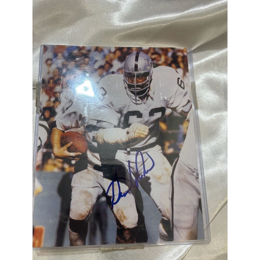 Gene Upshaw Autographed 8x10 Oakland Raiders Action Photo with COA